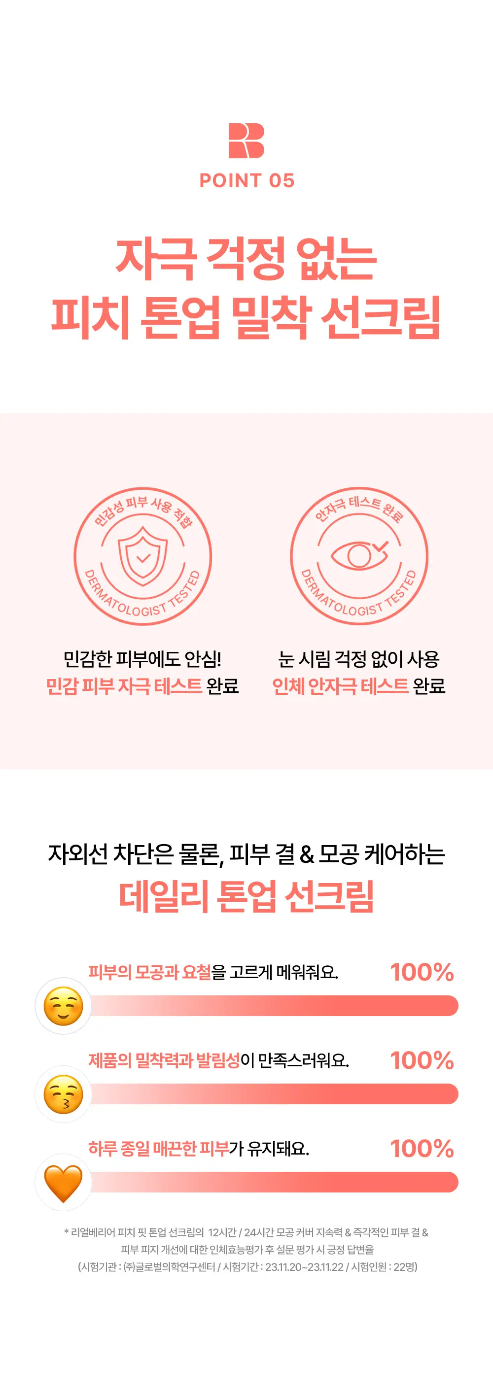 [파데프리/모공결커버] 리얼베리어 피치 핏 톤업 선크림 50ml 상세페이지 13